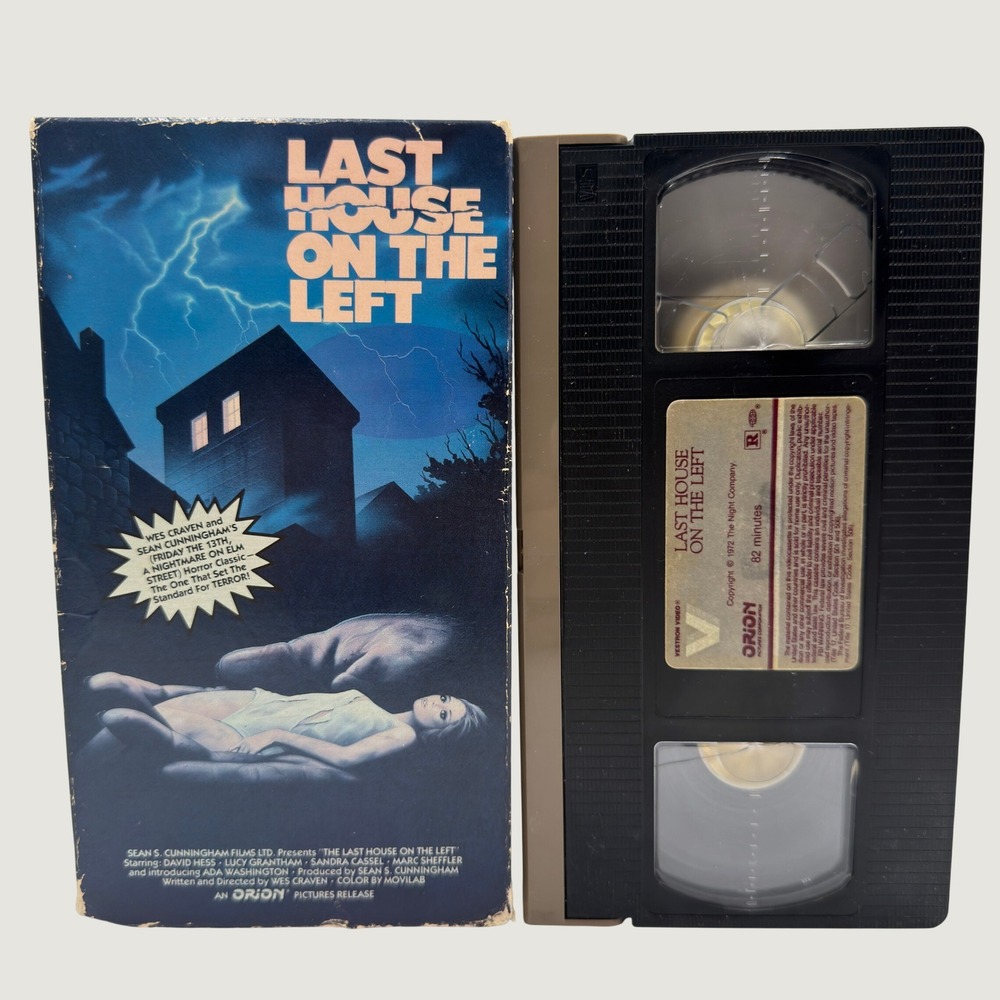 Last House on the Left VHS Wes Craven Vestron Video Orion Pictures Horror 1972